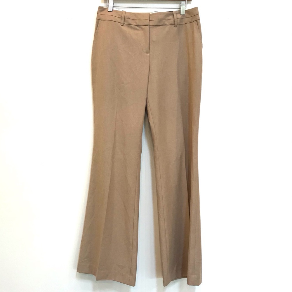 LOFT Tan Wide-Leg Trousers